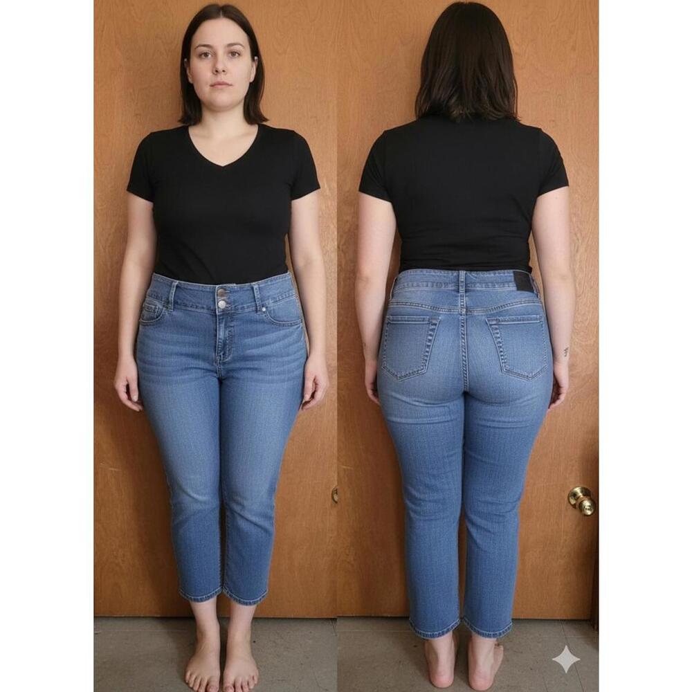 Torrid Premium Women's Stretch Plus Size 20R Skinny Blue Jeans Dark Wash